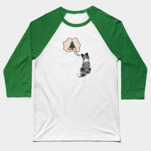 Blue Merle Shetland Sheepdog Christmas Tree and Gifts Baseball T-Shirt